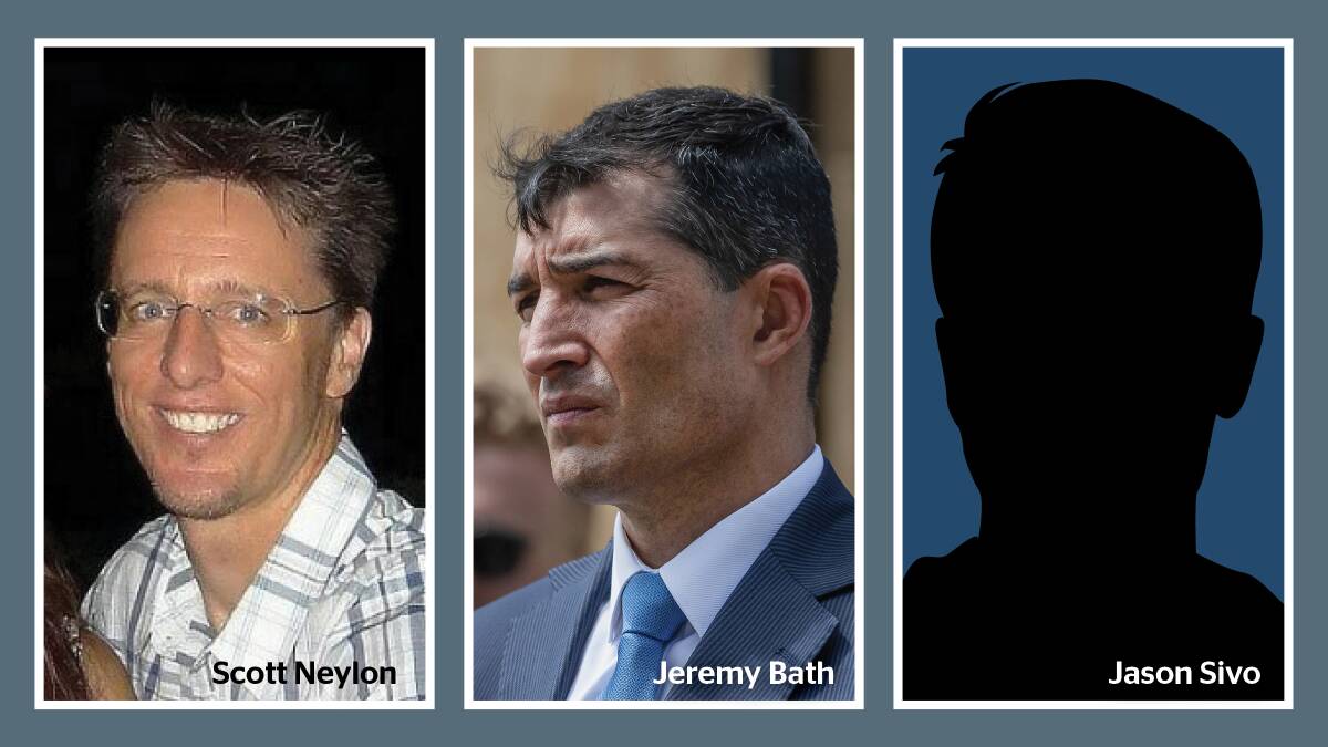 From left, controversial letter writer Scott Neylon, Newcastle council boss Jeremy Bath and mystery letter writer Jason Sivo.