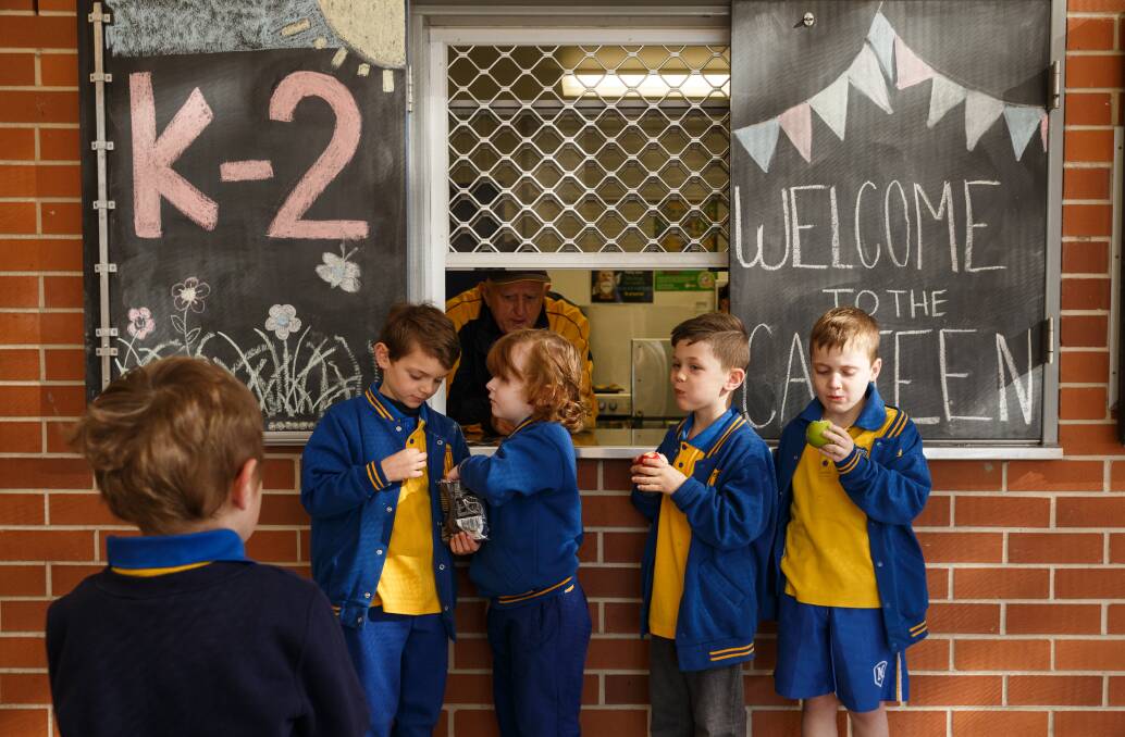 The re-opening of Maitland Public School's canteen in 2021. Picture: Max Mason-Hubers