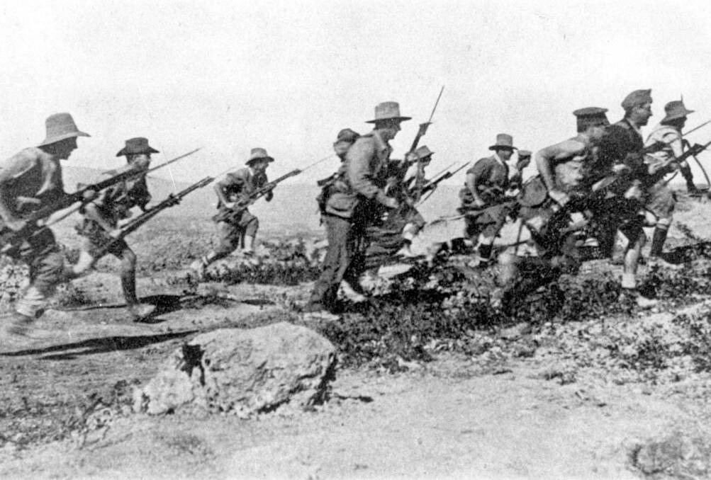 Not all Anzacs carried guns:  A popular image of Diggers in action at Gallipoli, yet bravery here took many forms.