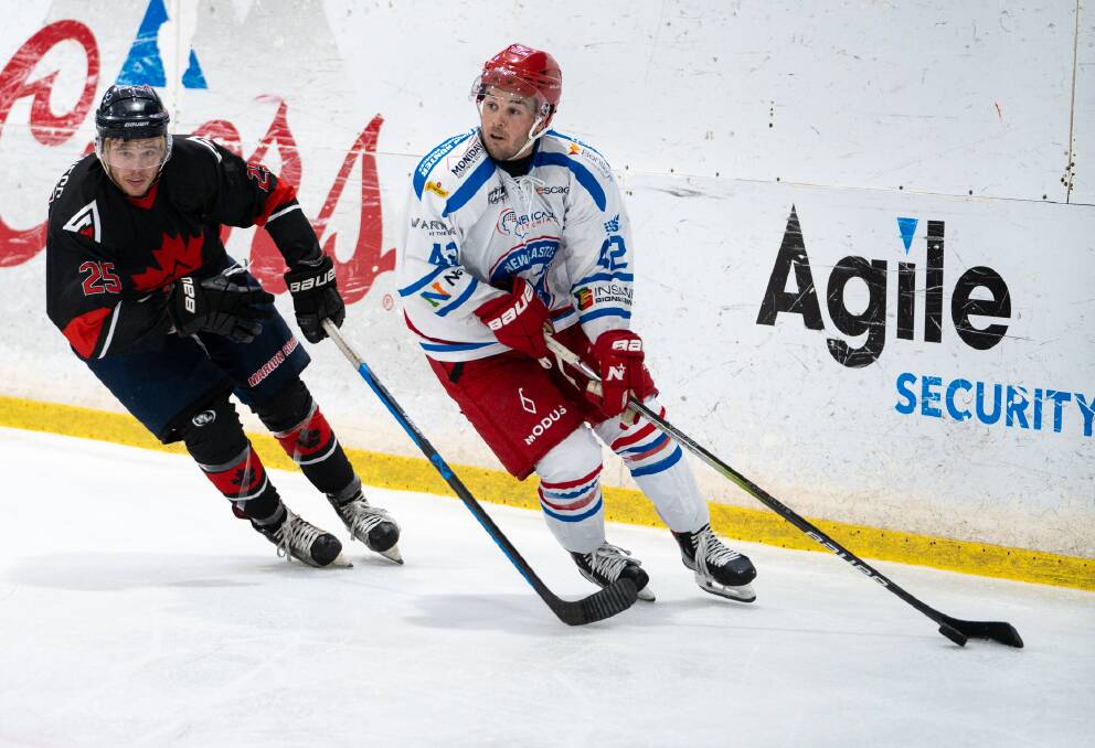 Alexander Yuill playing for the Newcastle Northstars in Adelaide on Sunday. Picture by Hugh Whittle