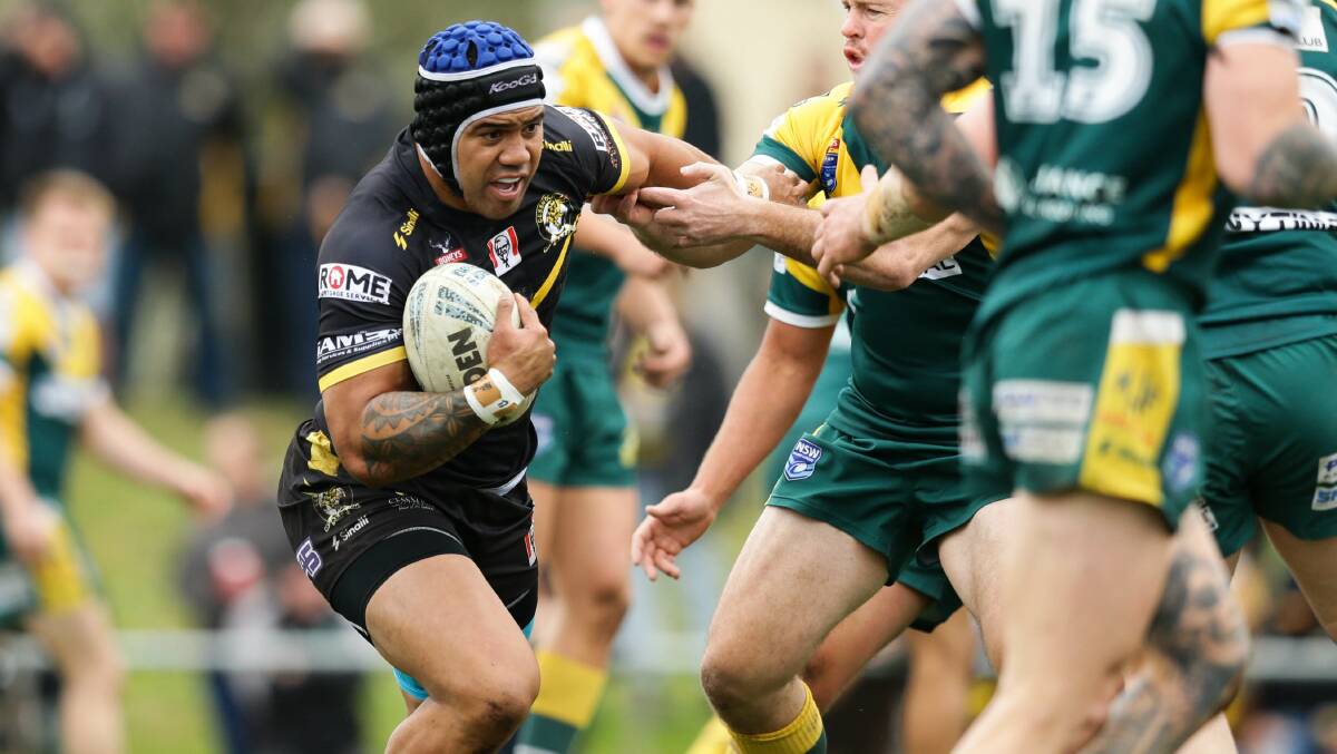 Cessnock's Honeti Tuha leads the Newcastle RL try-scoring tally with 19. Picture by Jonathan Carroll