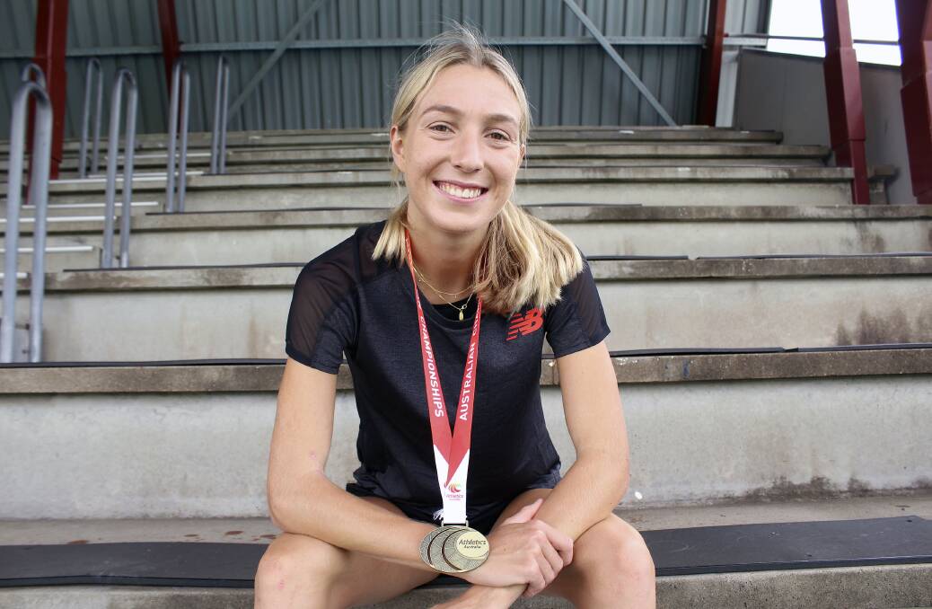 Merewether's Rose Davies earned a Zatopek bronze. Picture by Josh Callinan