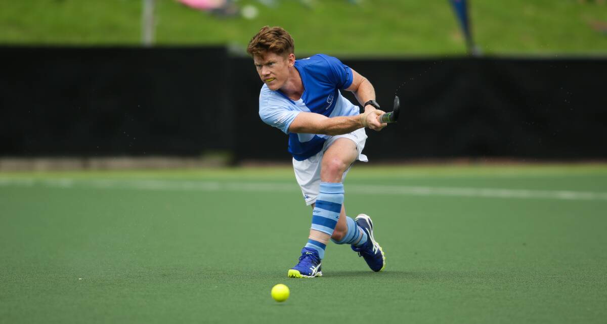 IN: Matt Dawson playing for Norths in the Hunter Coast Premier Hockey League last year. Picture: Jonathan Carroll