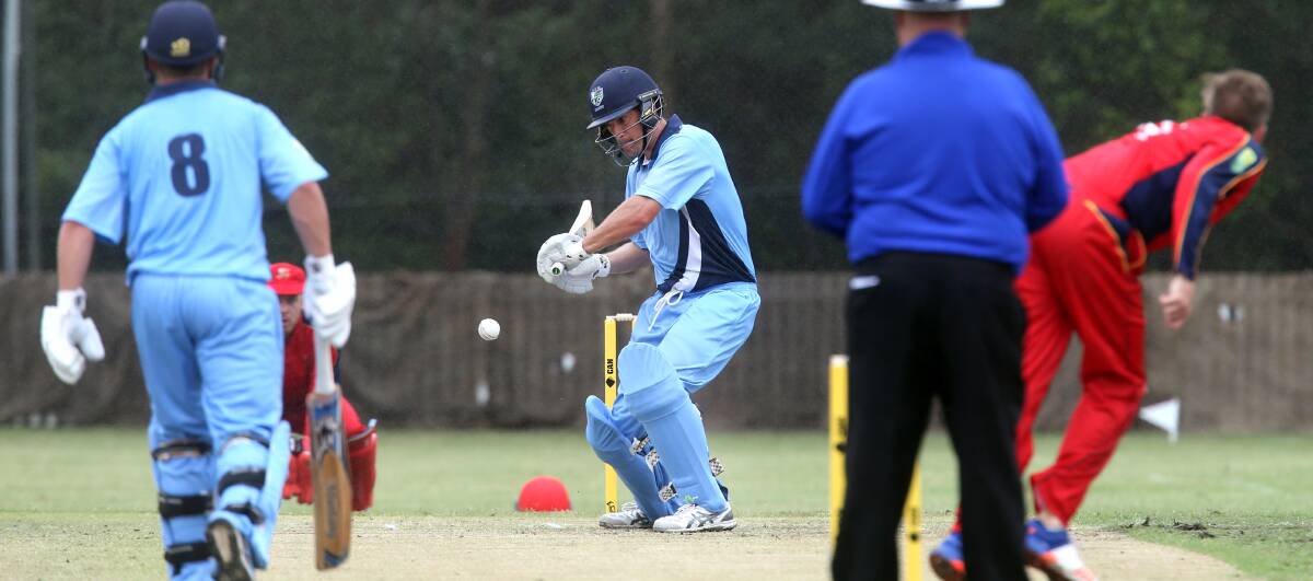 Newcastle cricketer Joseph Price playing for the Bush Blues at the Australian Country Championships in 2017. Picture by Sylvia Liber