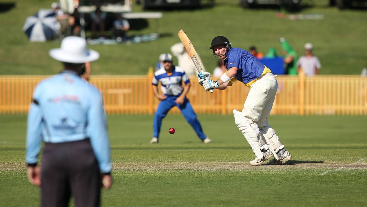 IN BETWEEN: Belmont's Greg Hunt playing against Hamilton-Wickham in the Twenty20 decider at No.1 Sportsground on March 12. It's the only time either grand final side has played in the last three weeks. Picture: Max Mason-Hubers