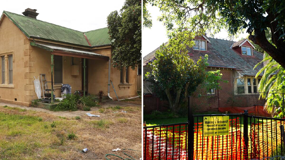 The two Mayfield homes which have been given a local heritage listing. 