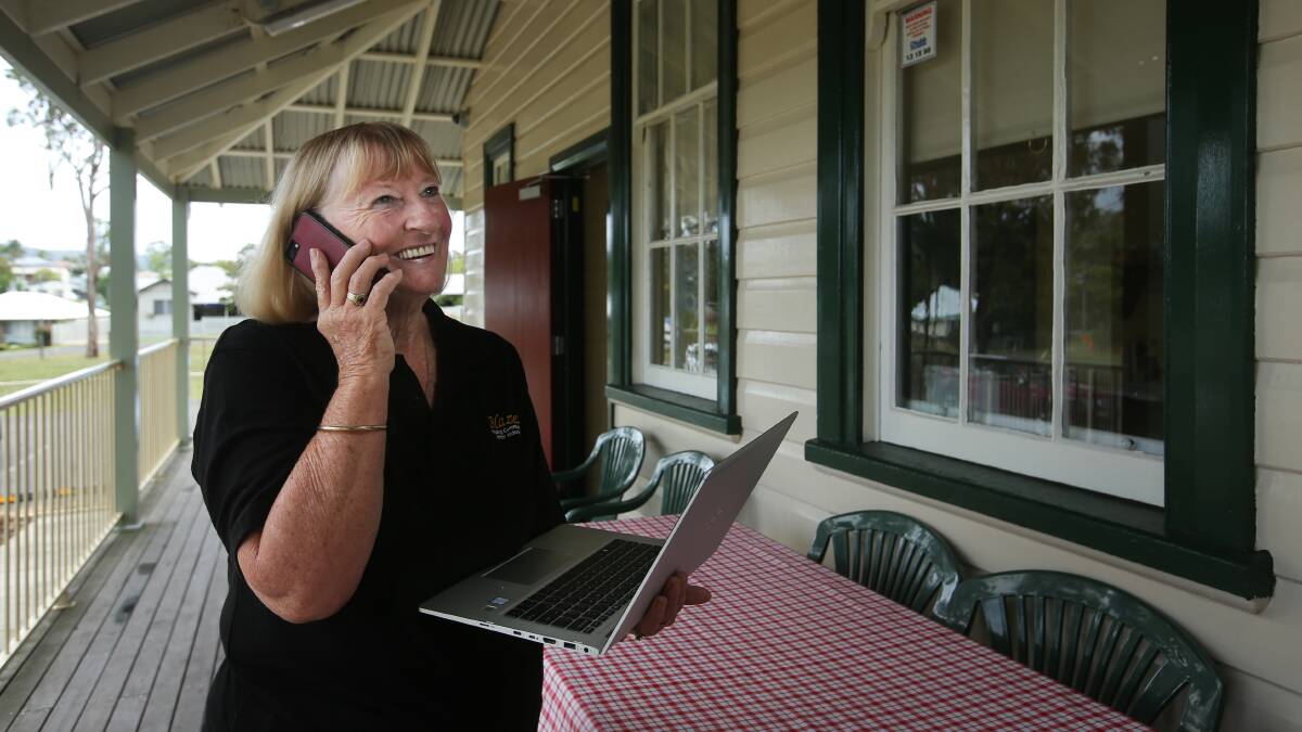 BlazeAid camp coordinator Judy Robbins at the headquarters near Cessnock in February. Picture by Simone De Peak.