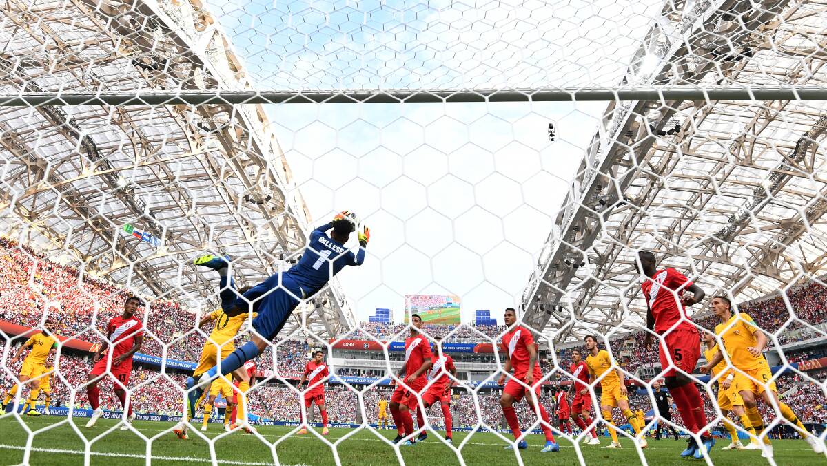 NEW GOAL: Peruvian goalkeeper Pedro Gallese makes a save during the World Cup group stage match with Australia in Sochi. Reader Eric Burns says change is needed.