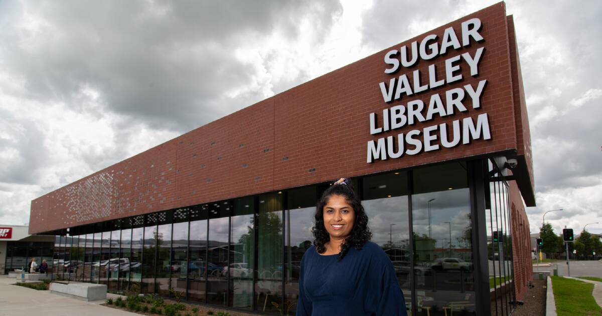 Museum leader Priya Mathew Johnson in front of the new facility at Cameron Park. Picture supplied