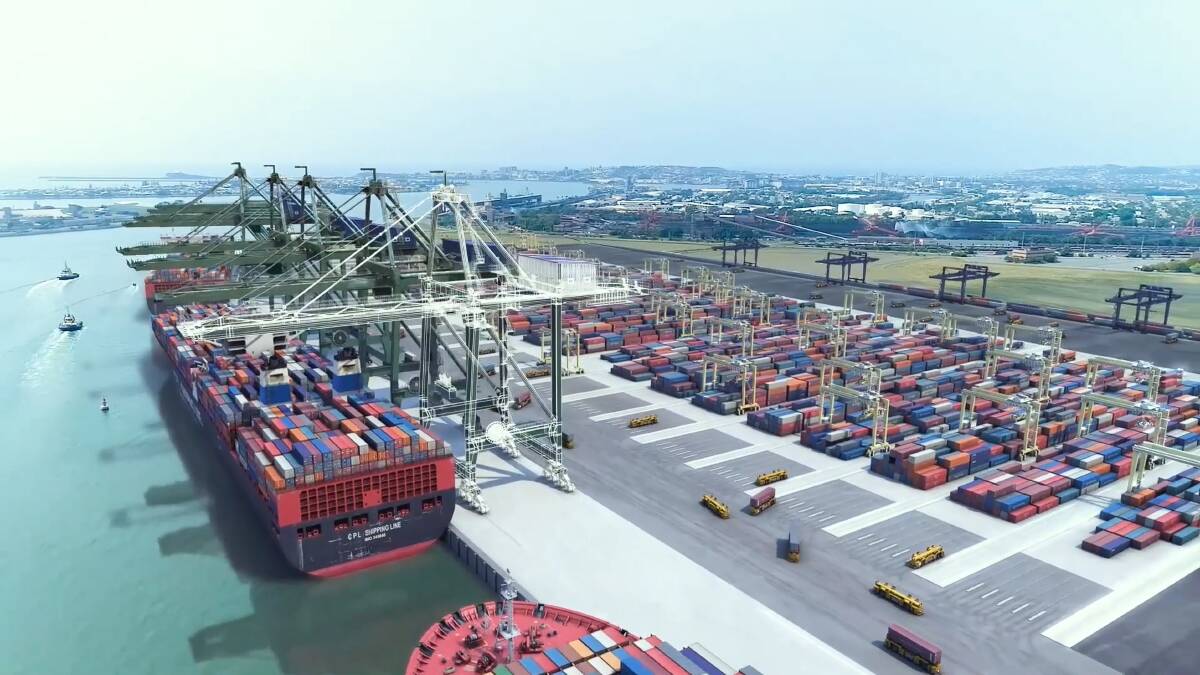 A concept of the Newcastle container terminal. Picture supplied