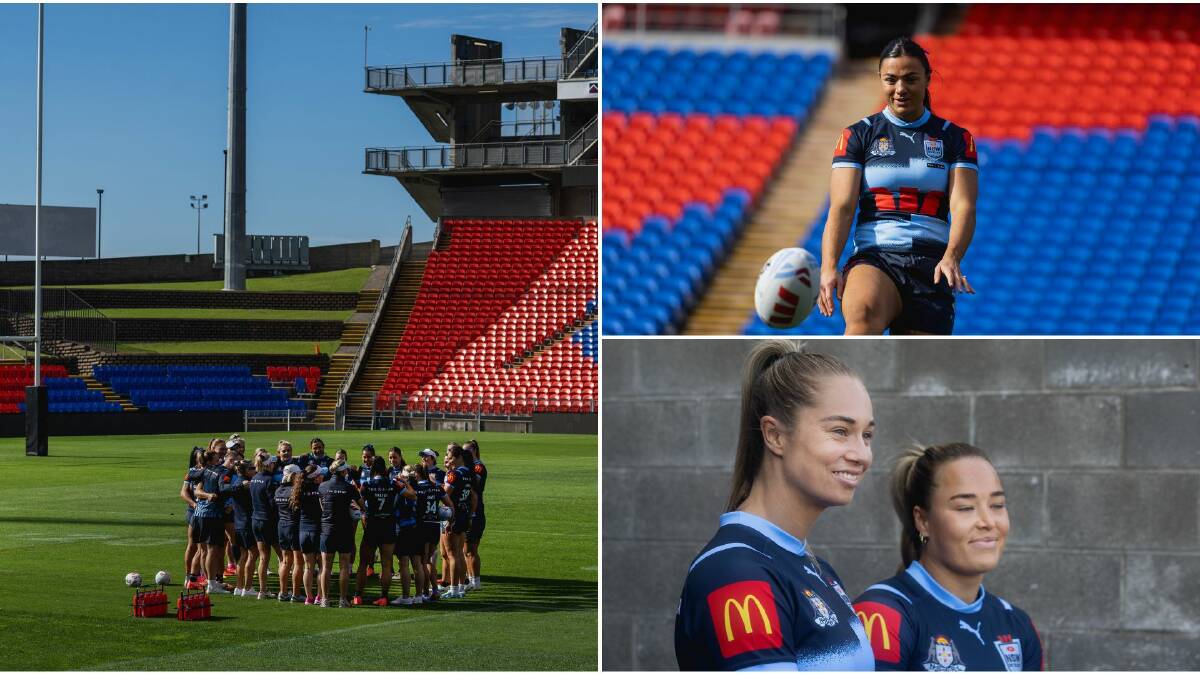 NSW Sky Blues' captains' run at McDonald Jones Stadium on June 5, 2024. Pictures by Marina Neil