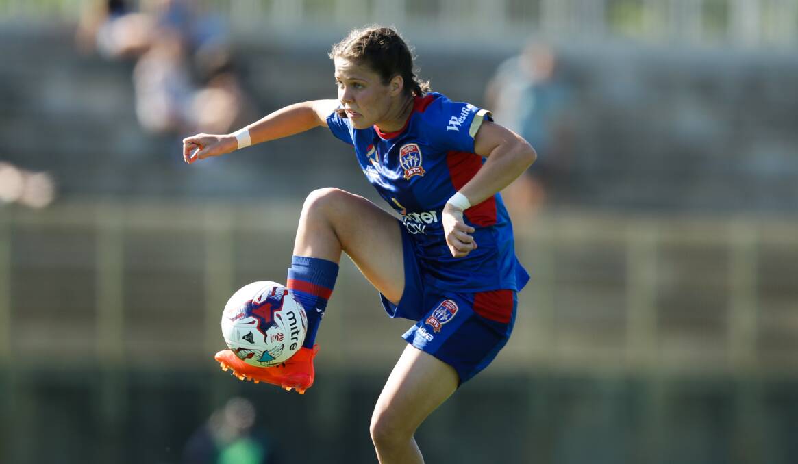 Midfielder Sophie Nenadovic played seven seasons with the Newcastle Jets between 2013 and 2020. Picture by Jonathan Carroll