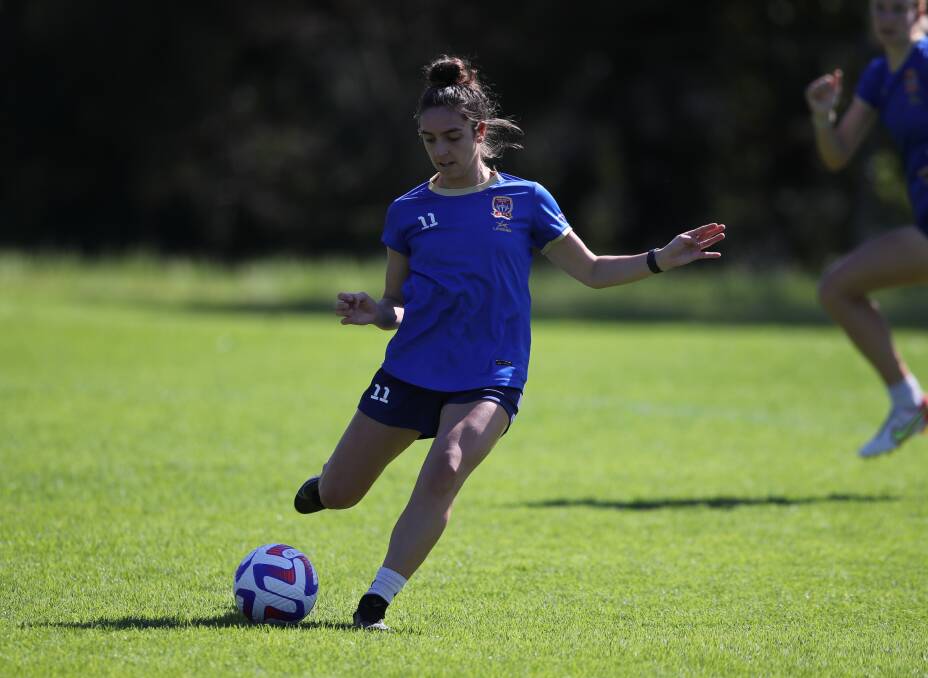 Tessa Tamplin is back in Jets colours and keen to use the experience she gained playing in Europe. Picture by Grant Sproule, Newcastle Jets