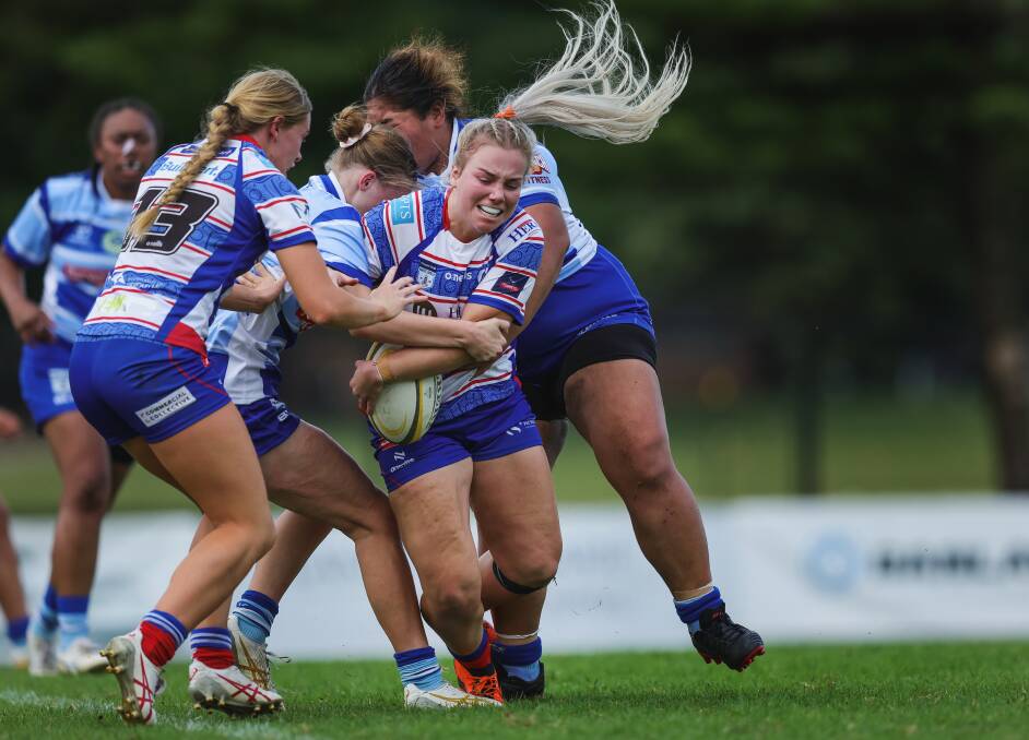 Hunter Wildfires hooker Lynn Koelman, pictured in action this season, has a key role to play against Easts this weekend. Picture by Marina Neil
