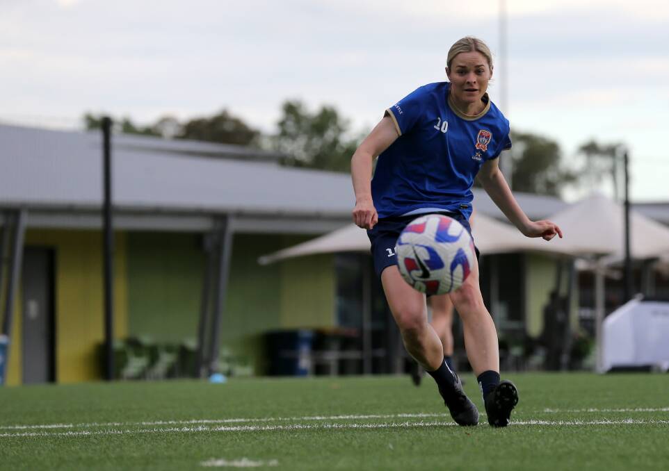 Cessnock's Sophie Stapleford is one of 10 new contracted players in this season's Newcastle Jets squad. Picture by Grant Sproule, Jets Media