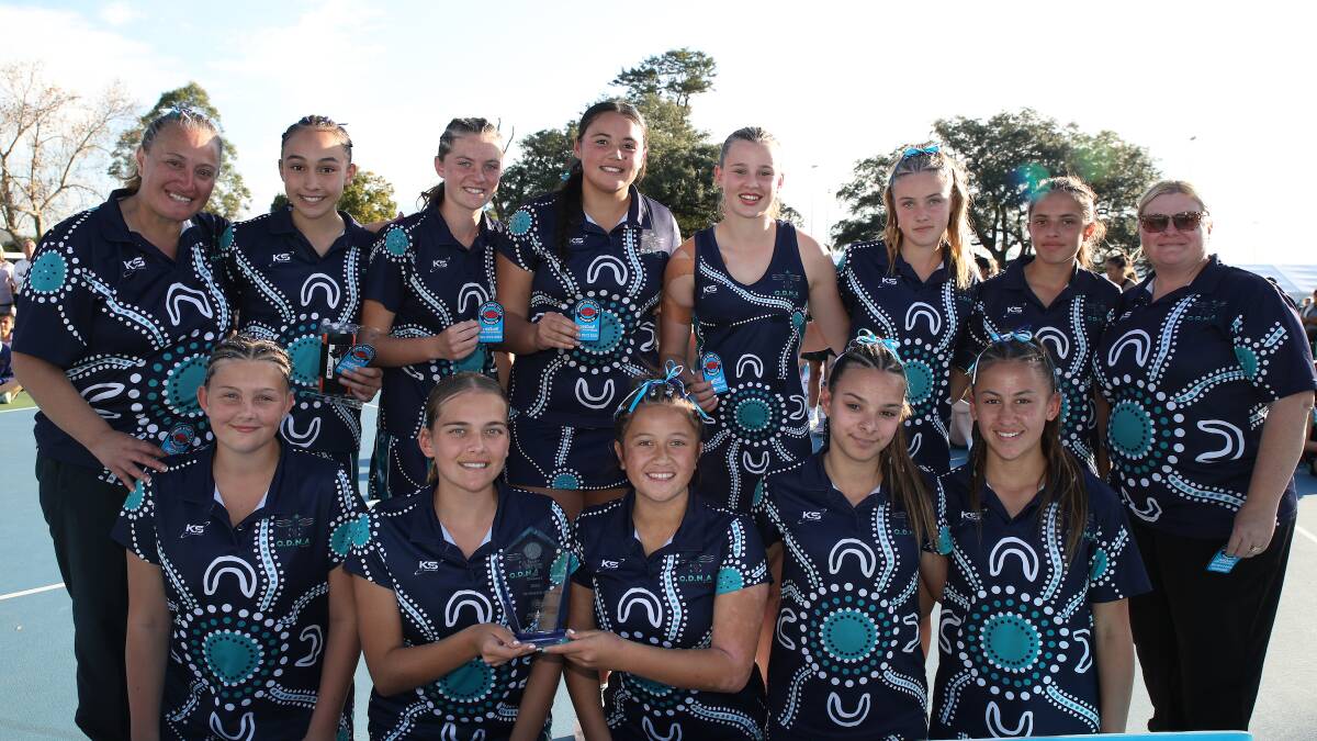 Callaghan District's 15s team, who were second in division two at the NSW titles and earned promotion to division one for 2024. Picture by Netball NSW