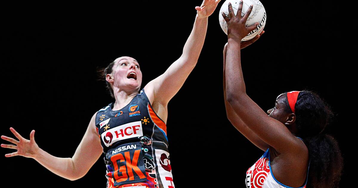 Sam Poolmans Gws Giants Playing For The Super Netball Minor Premiership Newcastle Herald