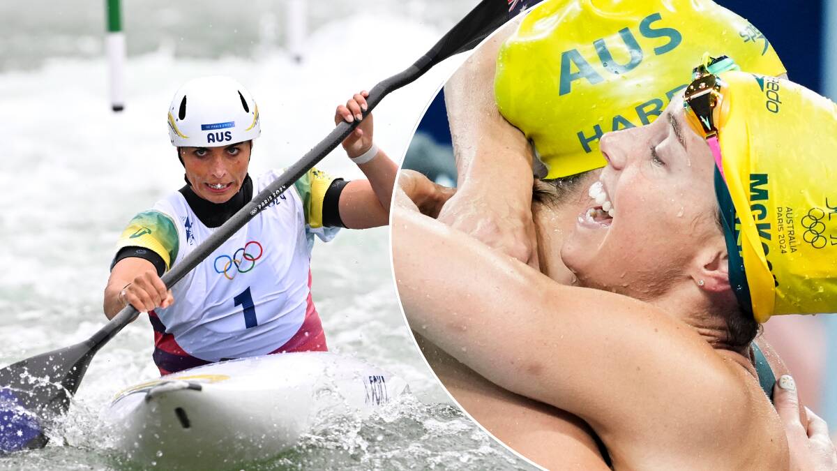 Jess Fox, left, and Emma McKeon will be racing for medals on day two. Pictures AAP
