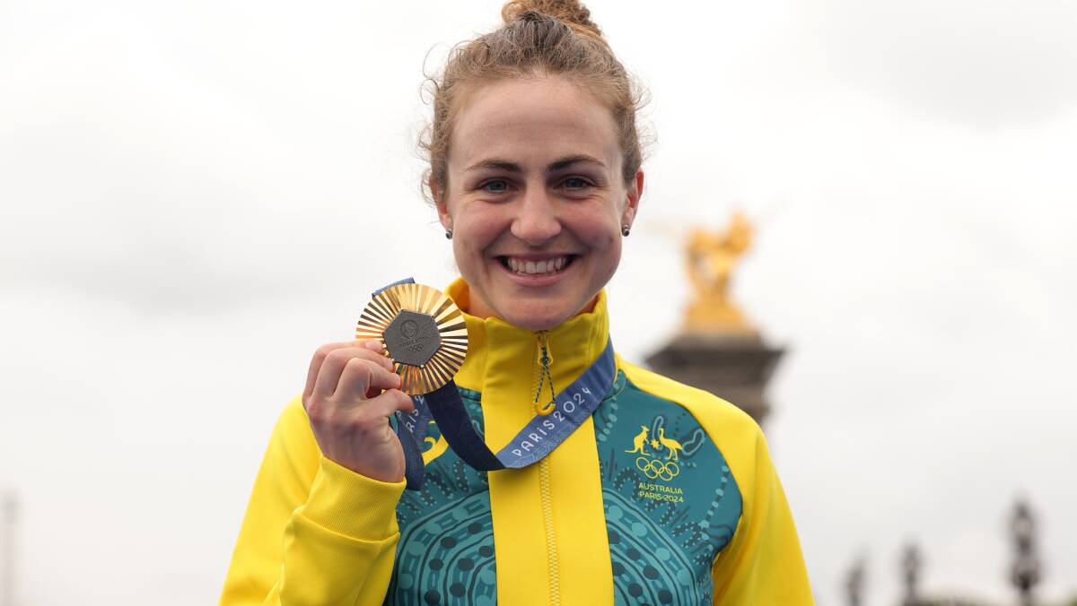Grace Brown won Australia's first gold medal on Sunday morning. Picture AAP
