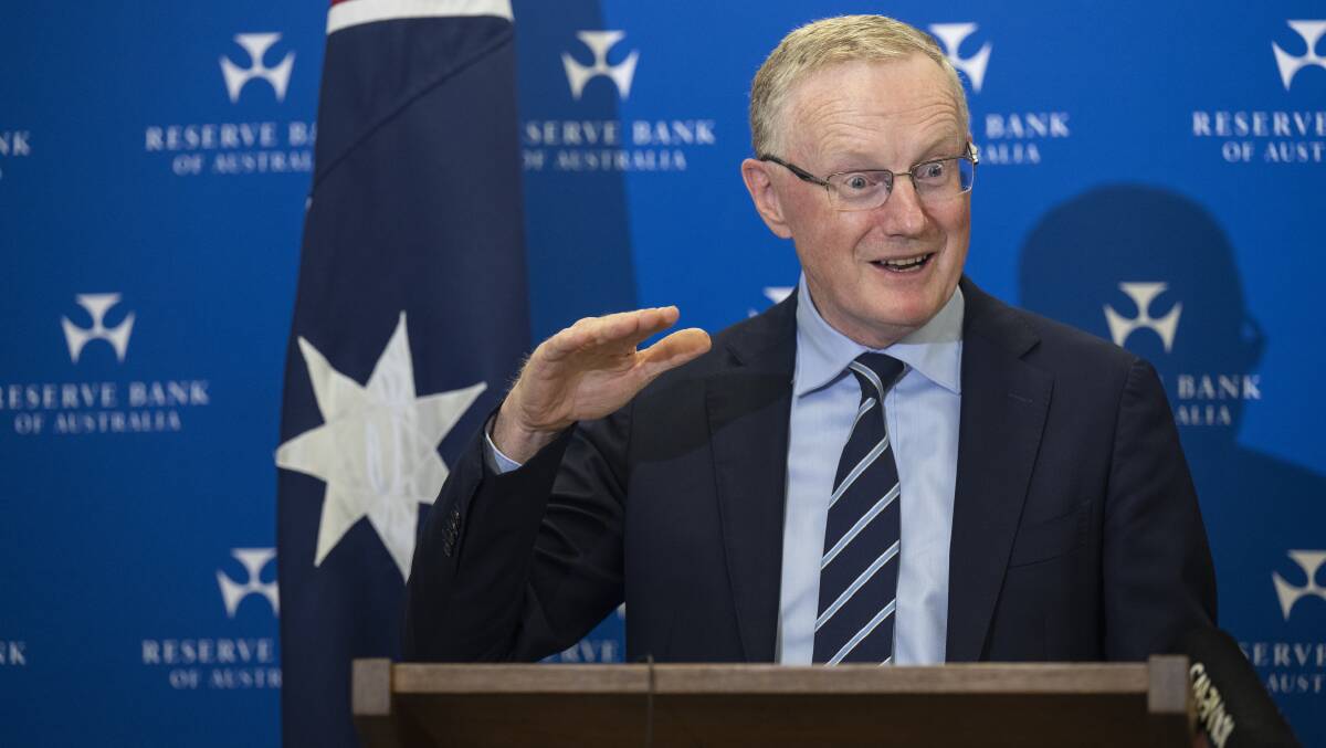 Reserve Bank governor Philip Lowe admitted the board had to navigate a narrow path in trying to tame inflation while keeping the economy on "an even keel". Picture Getty Images