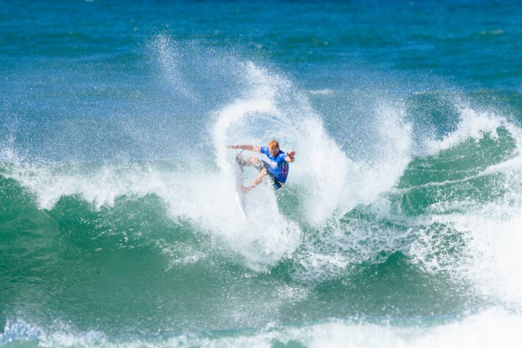 ON TOUR: Baker surfing in Hawaii late last year. Picture: Tony Heff/World Surf League