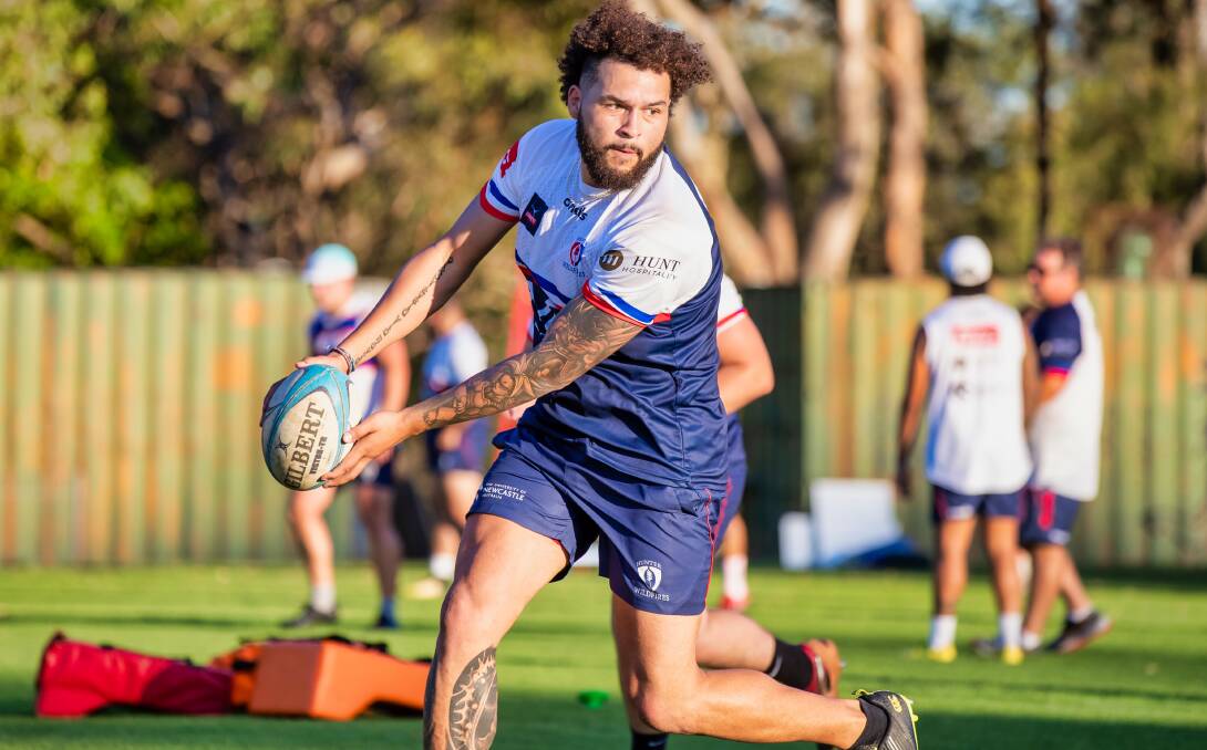 American Javon Camp-Villalovos has joined the Hunter Wildfires for the upcoming Shute Shield season. Picture Stewart Hazell