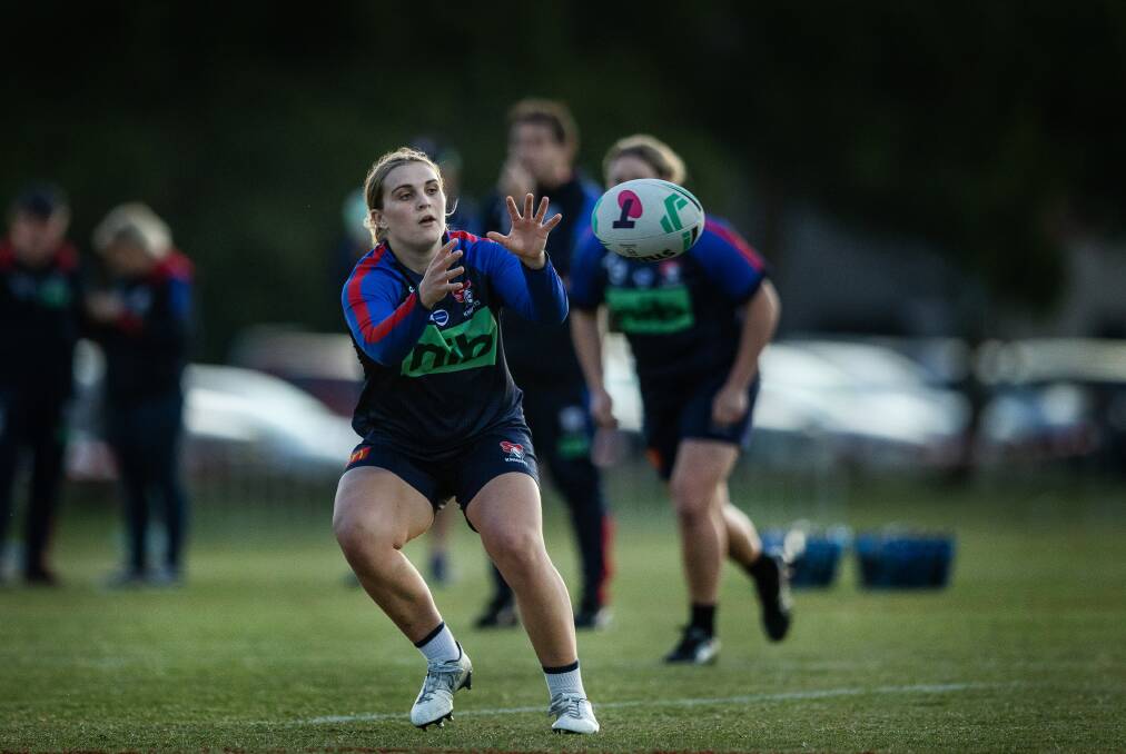 Newcastle Knights NRLW halfback Jesse Southwell. Picture by Marina Neil