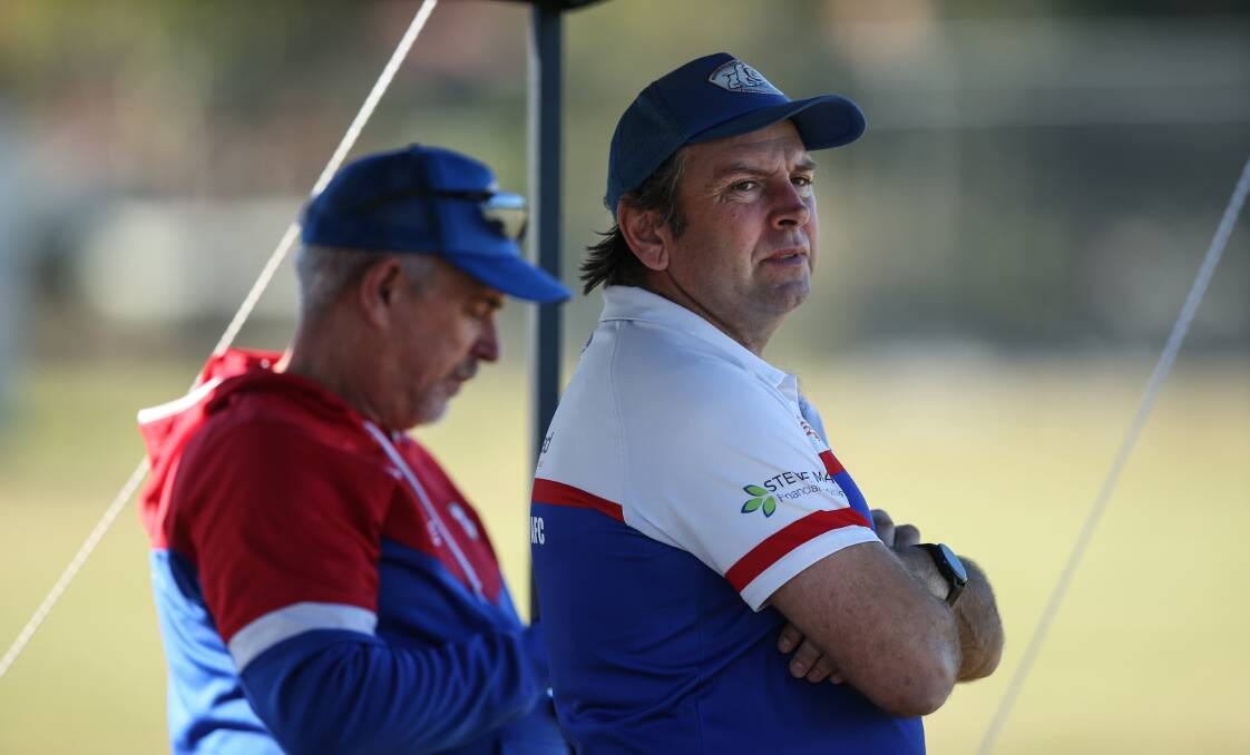 Nathan Harkness, right, will coach the men's representative side next month. Picture by Marina Neil