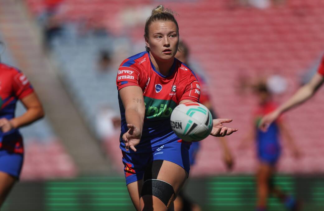 Newcastle Knights five-eighth Georgia Roche has fired in her first season in the NRLW. Picture by Marina Neil