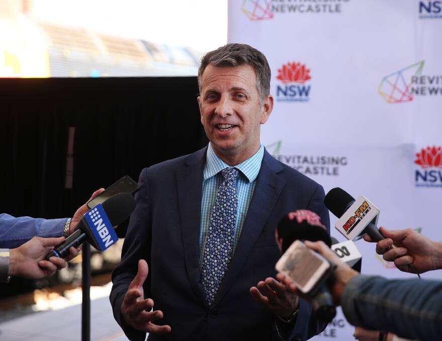 CLAIMS: NSW Transport Minister Andrew Constance at the opening of the Newcastle Interchange in October, 2017. Picture: Marina Neil. 