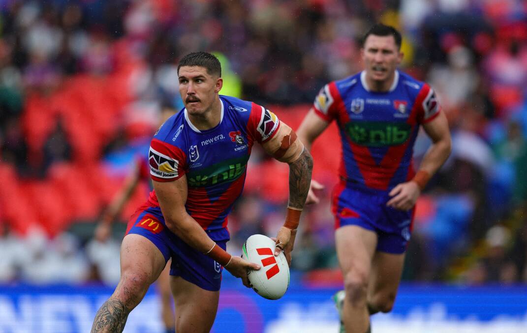 Dylan Lucas has played in all but one of Newcastle's 14 NRL games this season. Picture by Marina Neil