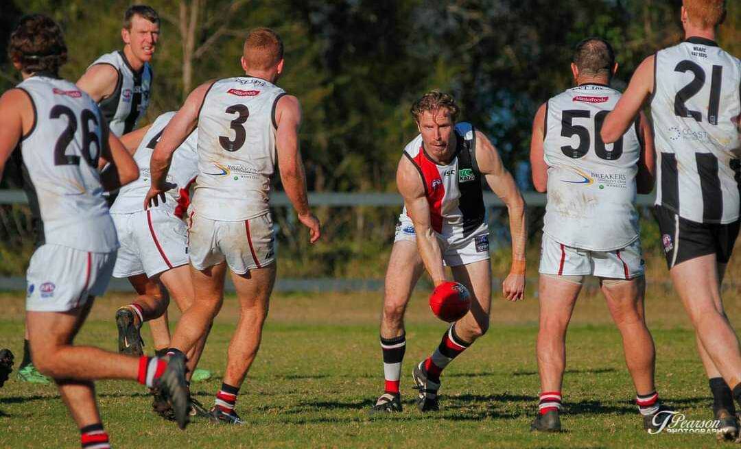 Jayson Van Dam played his 300th senior game in Terrigal Avoca's win over Nelson Bay on Saturday. Picture supplied 