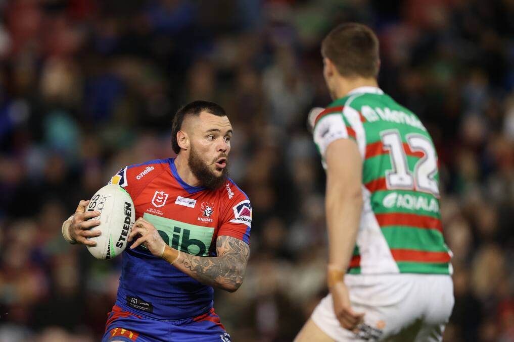 David Klemmer takes a run against South Sydney in July. Picture: Getty Images