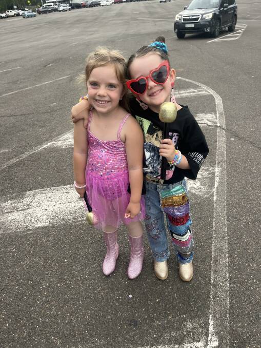 Cousins Elkie Rowe and Faith Foster's first live show was seeing Taylor Swift rock out in Sydney for her record-breaking Eras tour. Picture supplied
