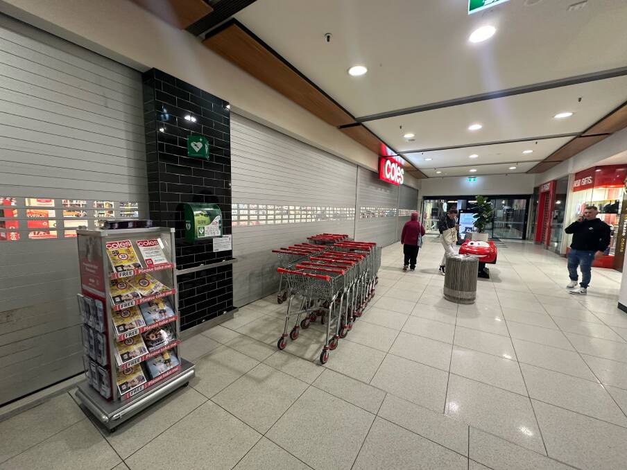 Coles and Woolworths supermarkets at Marketown in Newcastle, among several other businesses, were affected by a global tech outage on Friday, July 19. Pictures by Simon McCarthy