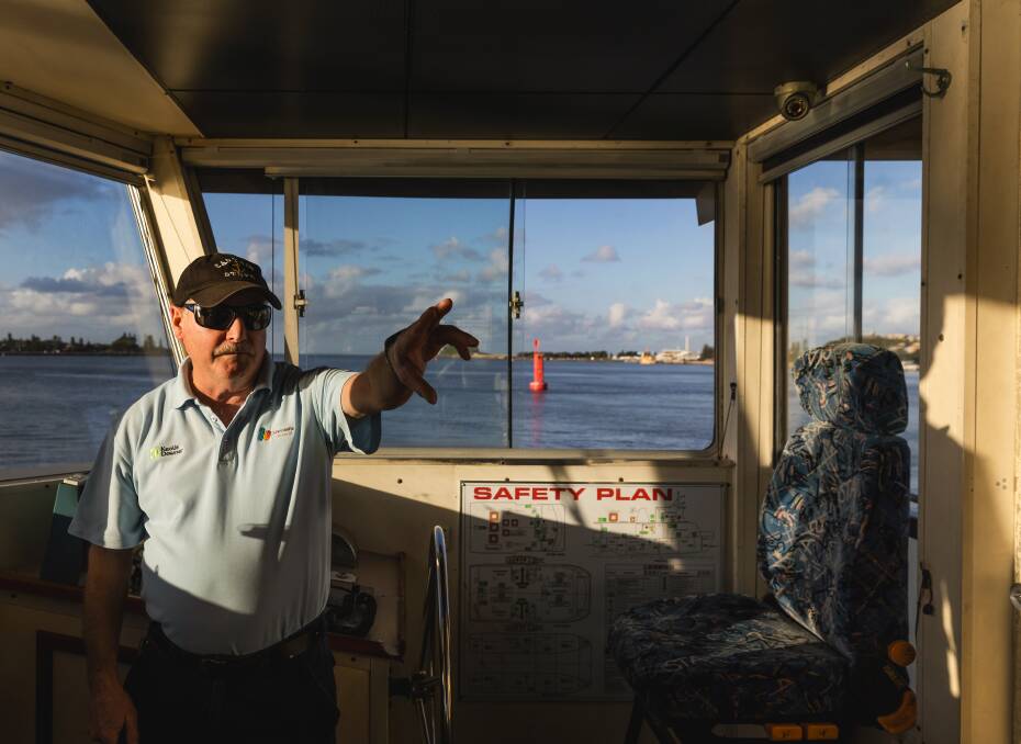 Stephen Doley is the harbour's longest-serving ferry master. Picture by Marina Neil