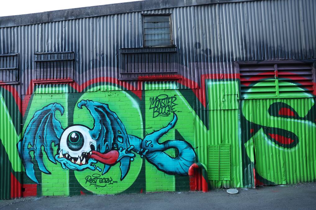 Scenes of Beresford Lane's street art in Newcastle. Picture by Peter Lorimer