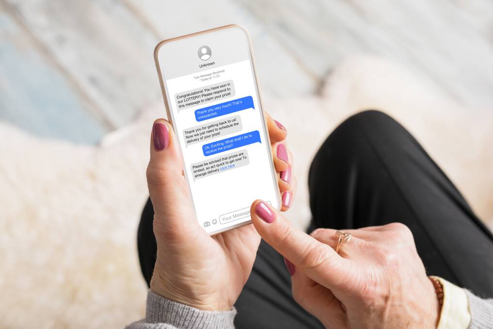 Scammers are increasingly using text messages to contact their targets. File image.