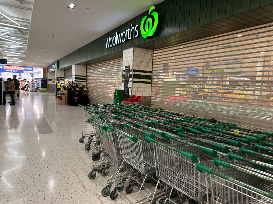 Coles and Woolworths supermarkets at Marketown in Newcastle, among several other businesses, were affected by a global tech outage on Friday, July 19. Pictures by Simon McCarthy
