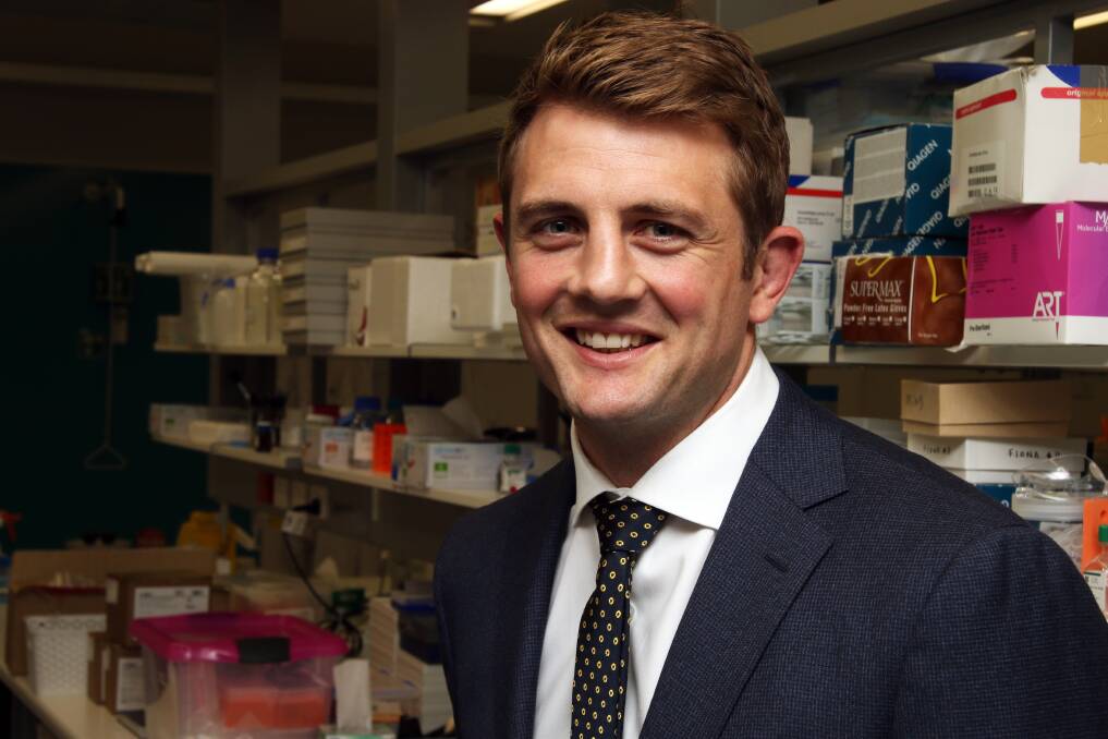 MEDICAL FRONTIER: Former Wallabies captain Dean Mumm is funding research at the Hunter Medical Research Institute into preventing preterm births. Picture: Supplied. 
