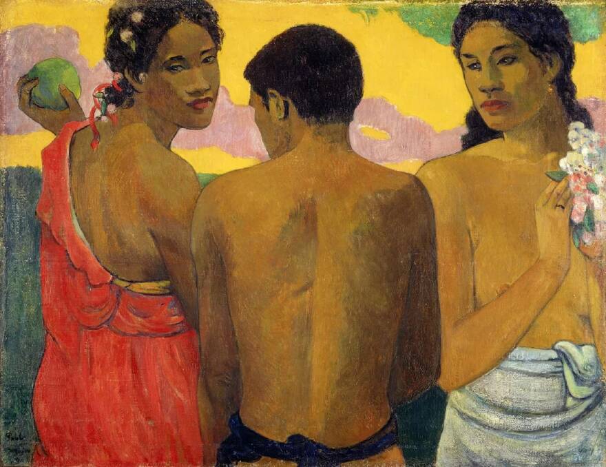 One of Paul Gauguin's most recognisable paintings, Three Tahitians, 1899, National Galleries of Scotland, Edinburgh.