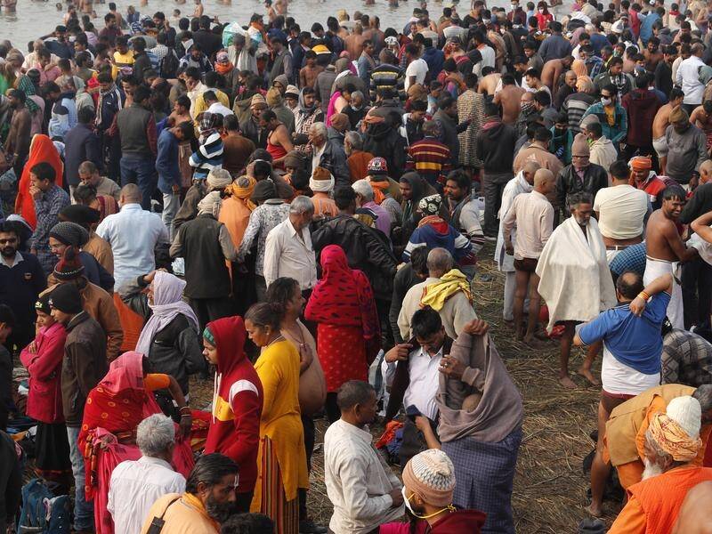 A religious gathering in northern India has been rocked by a deadly stampede. (AP PHOTO)