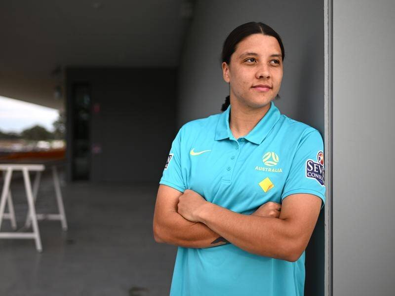 Sam Kerr says she welcomes the pressure that will follow her in Australia's home World Cup. (Joel Carrett/AAP PHOTOS)