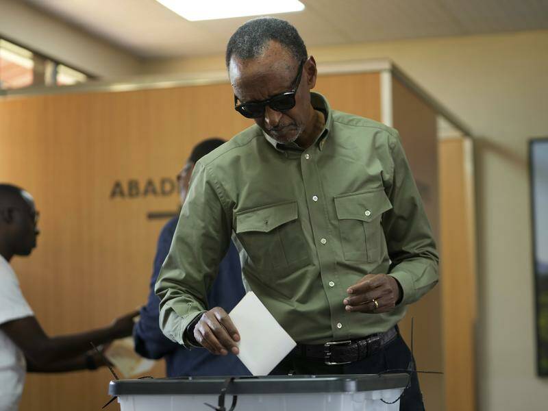 Rwanda's President Paul Kagame has held on to power with a landslide 99.18 per cent of the vote. Photo: AP PHOTO