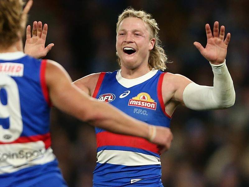 Cody Weightman will wear Bulldogs colours for another three seasons after signing a new deal. (Rob Prezioso/AAP PHOTOS)