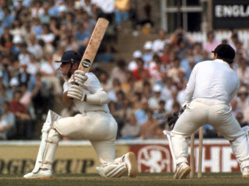 Geoff Boycott, pictured batting against Australia at The Oval in 1981, is fighting cancer again. (AP PHOTO)