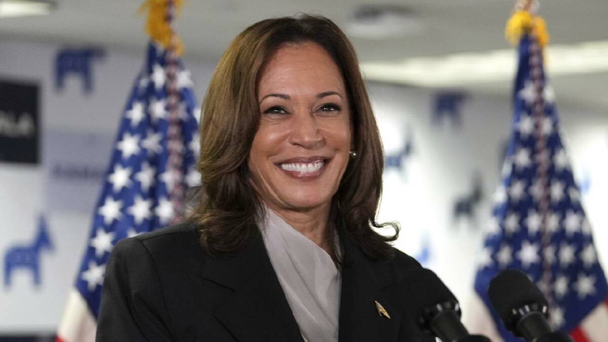 Video of Kamala Harris has been spliced together and set to Charli XCX's songs. (AP PHOTO)