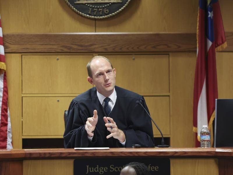 Fulton County Superior Judge Scott McAfee is overseeing Donald Trump's election fraud trial. (AP PHOTO)