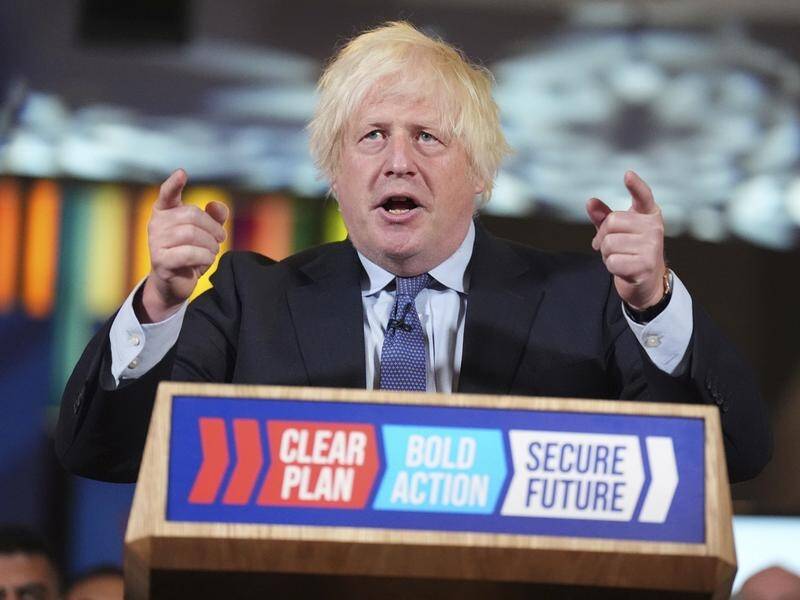 Boris Johnson warned Labour would use a sledgehammer to destroy what the Conservatives have built. (AP PHOTO)