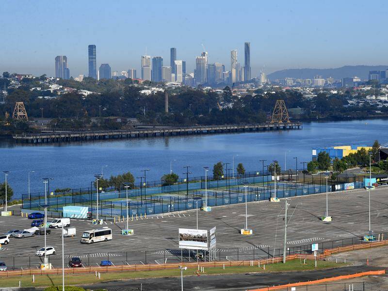 The main athletes' village being built on Brisbane River will no longer be used ahead of the Games. Photo: Darren England/AAP PHOTOS